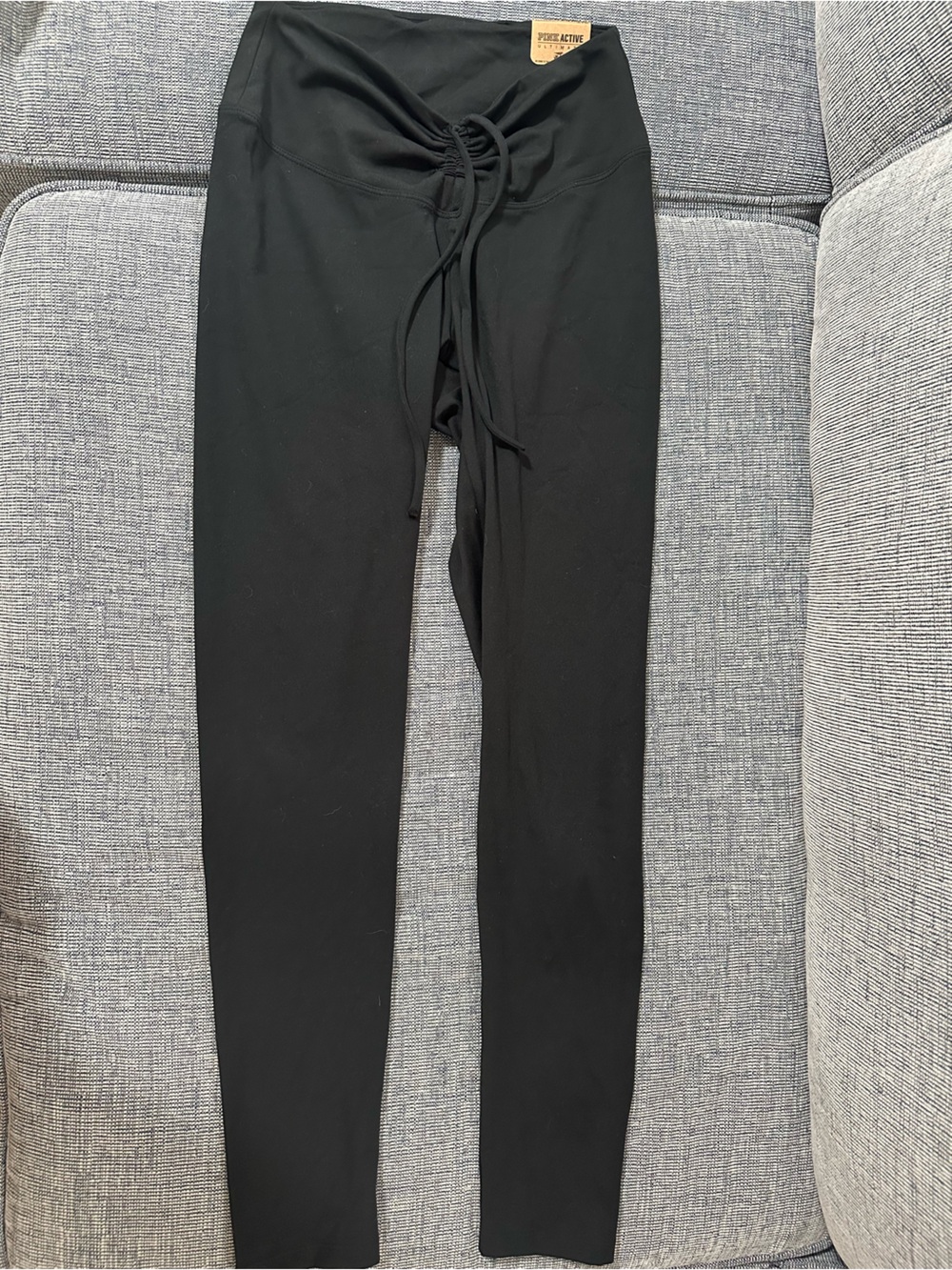 PINK Victoria's Secret Black Drawstring Leggings
